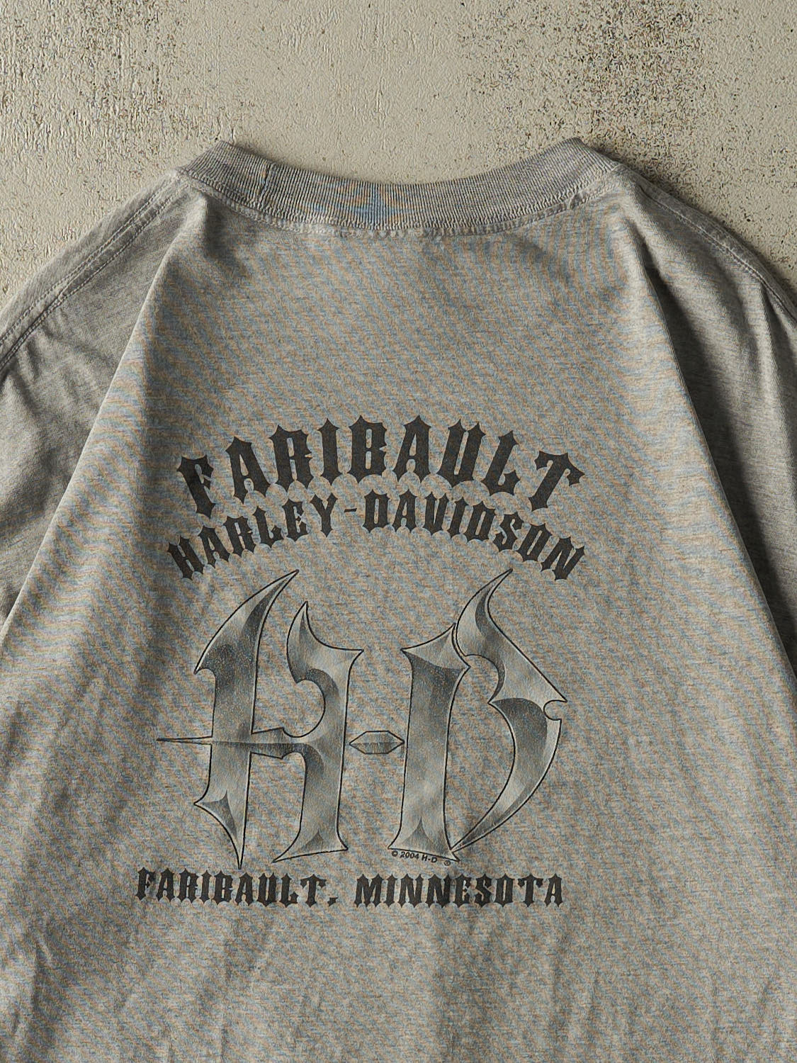 Vintage 04' Grey Harley Davidson Faribault MN Tee (L/XL)