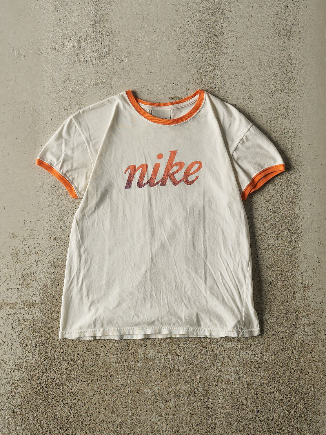 Vintage Y2K White Nike Ringer Tee (XXS/XS)