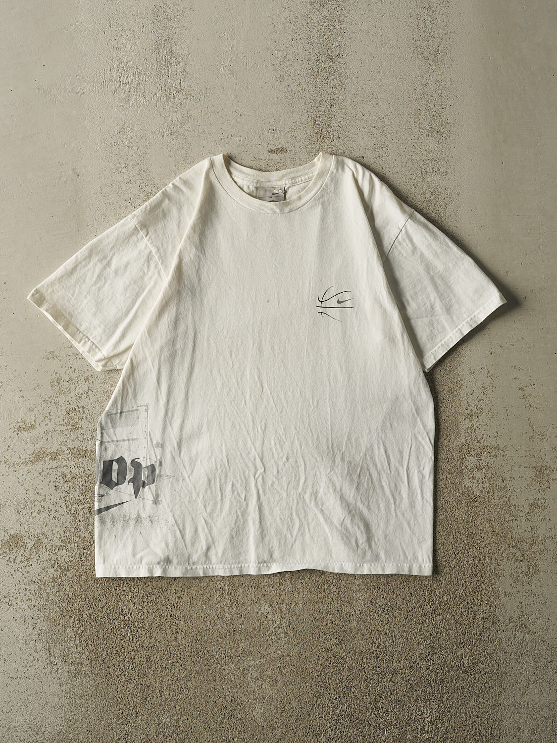 Vintage Y2K White Nike Hoops Tee (M)