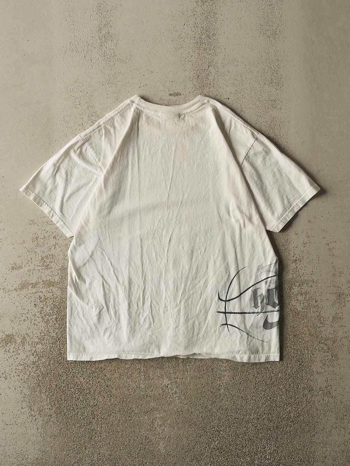 Vintage Y2K White Nike Hoops Tee (M)