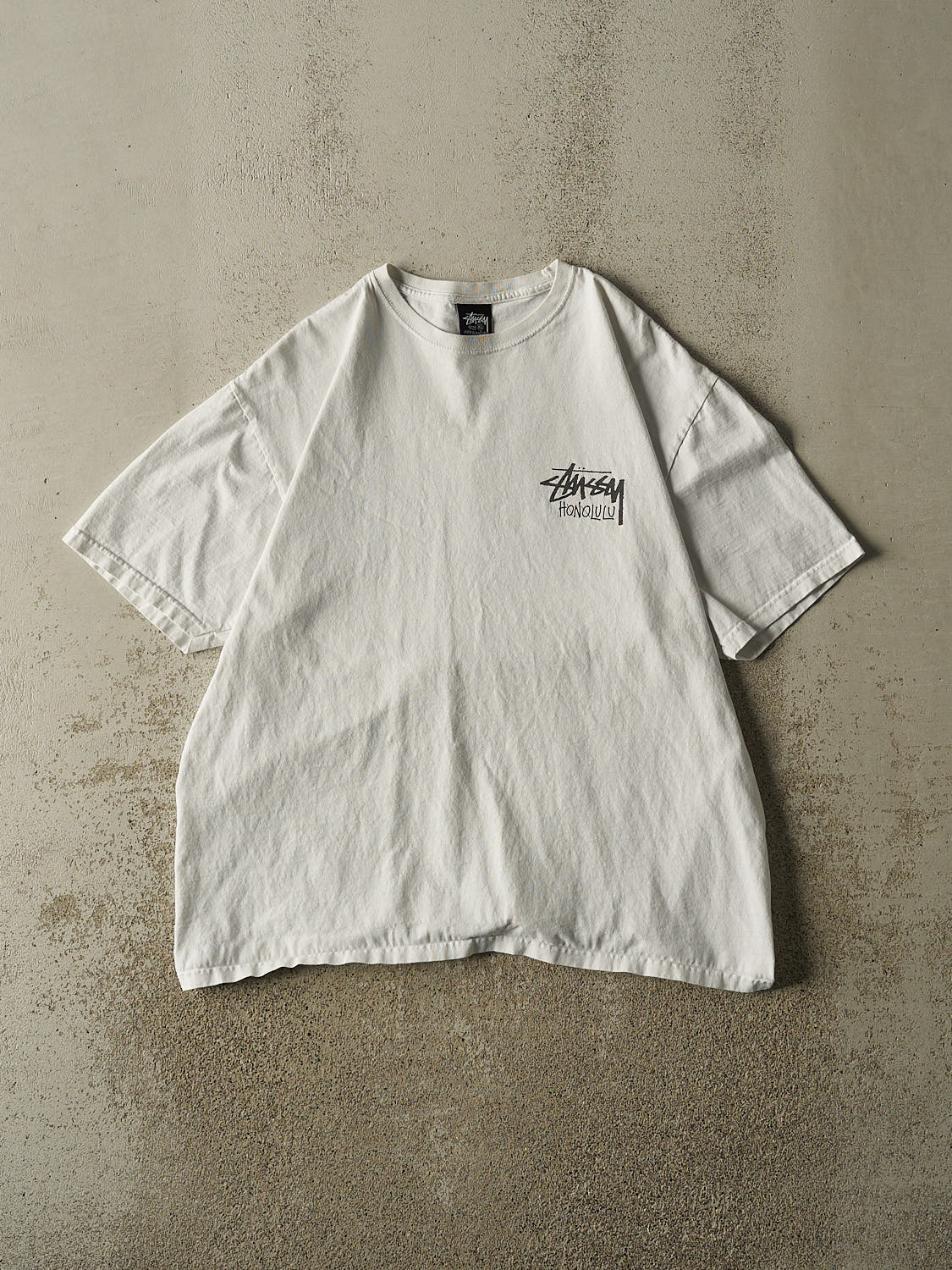 Vintage Y2K White Stüssy Honolulu Tee (L/XL)