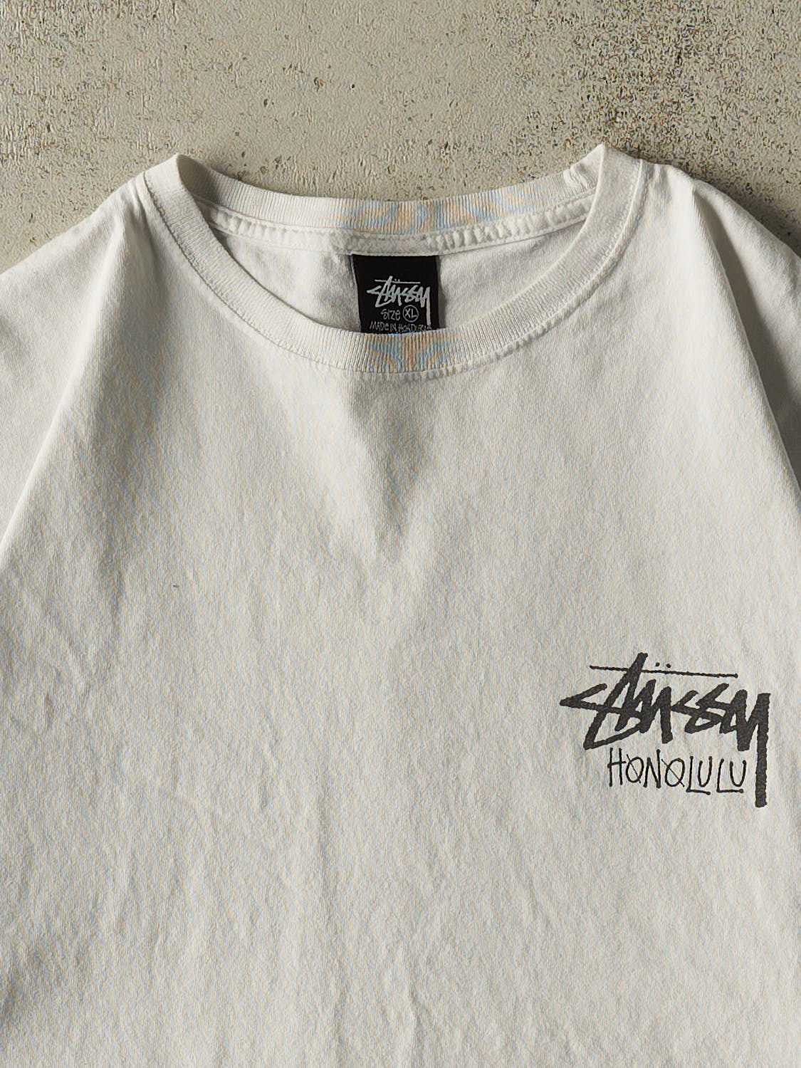 Vintage Y2K White Stüssy Honolulu Tee (L/XL)
