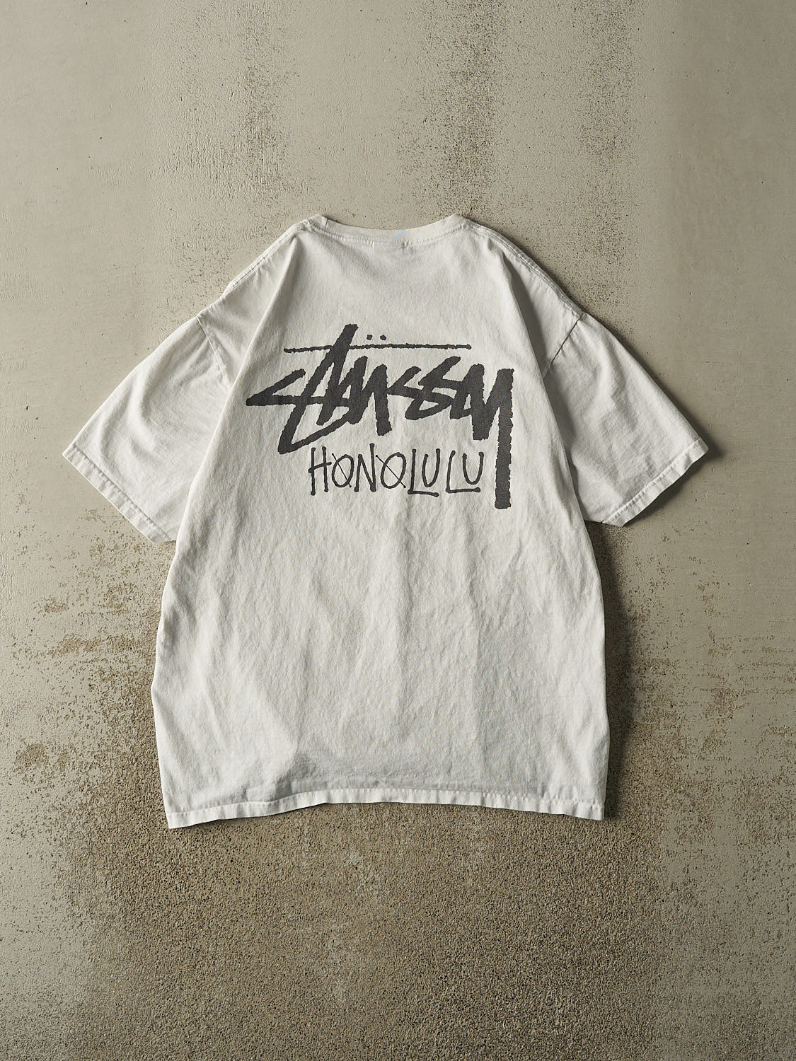 Vintage Y2K White Stüssy Honolulu Tee (L/XL)