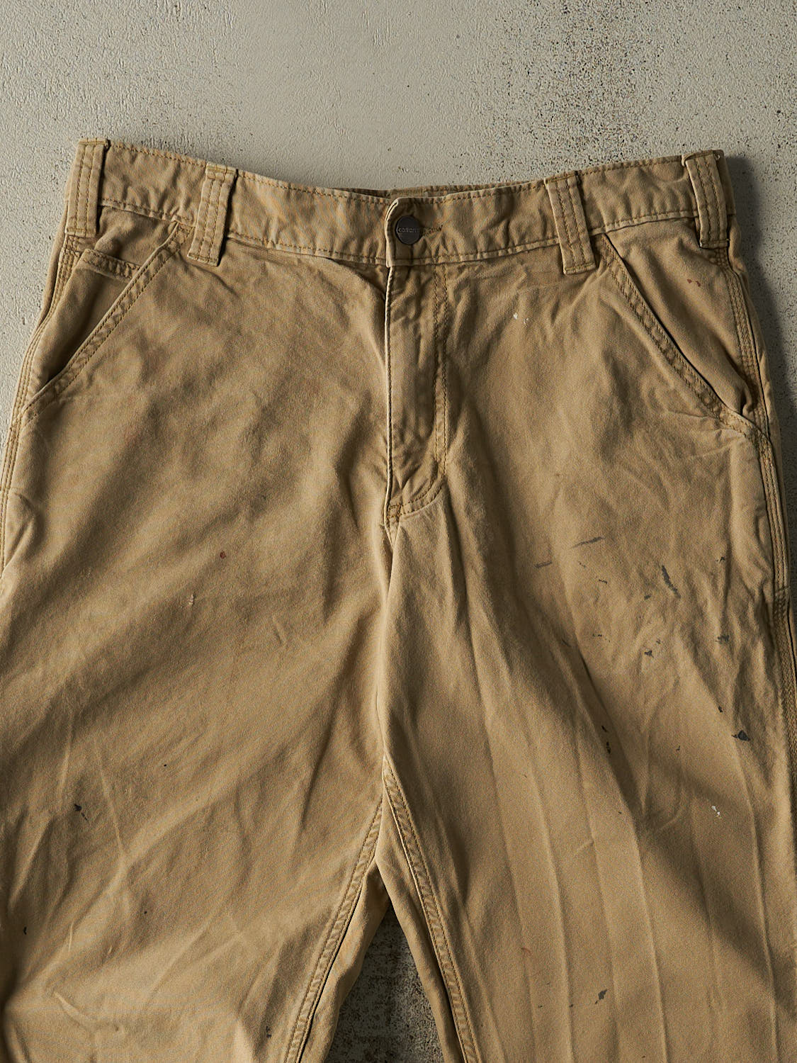 Vintage Y2K Beige Carhartt Work Pants (34x30.5)