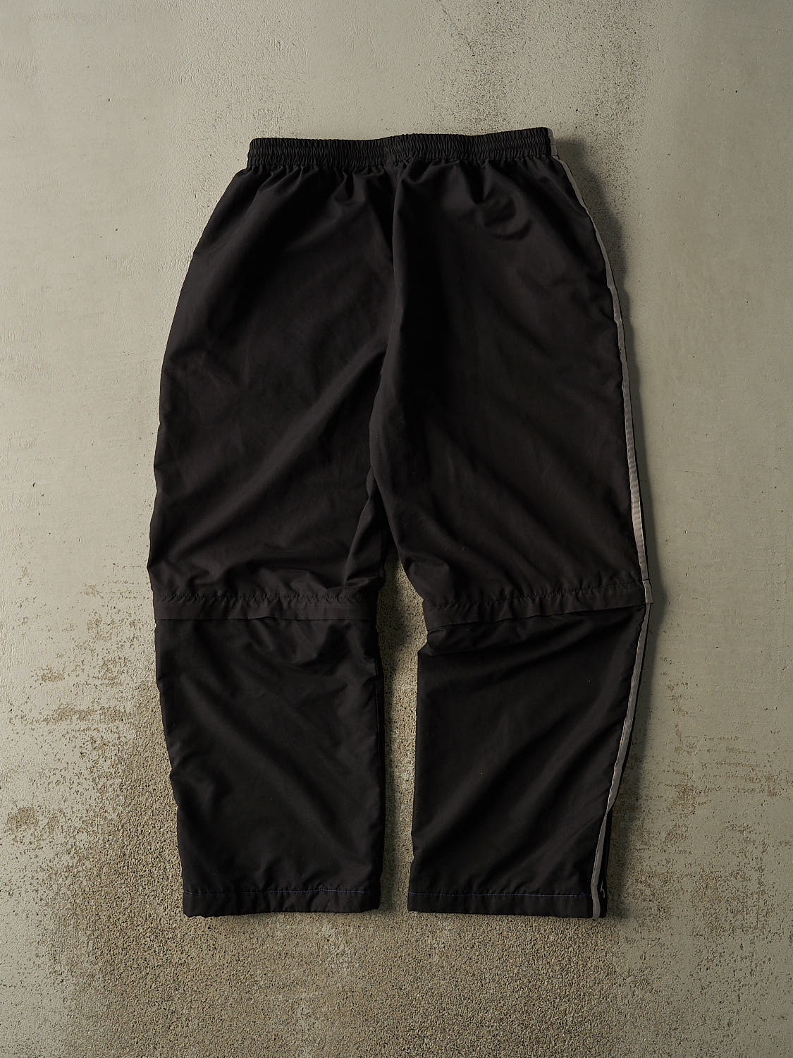 Vintage Y2K Black Striped Zip Off Central Track Pants (32x30)