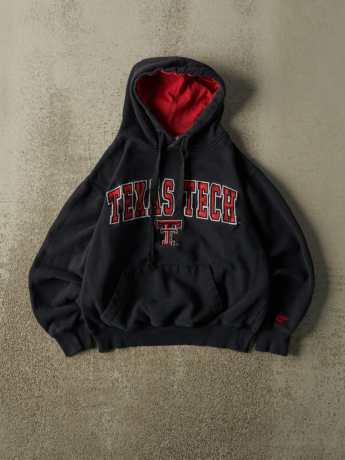 Vintage Y2K Black Texas Tech University Hoodie (XXS/XS)