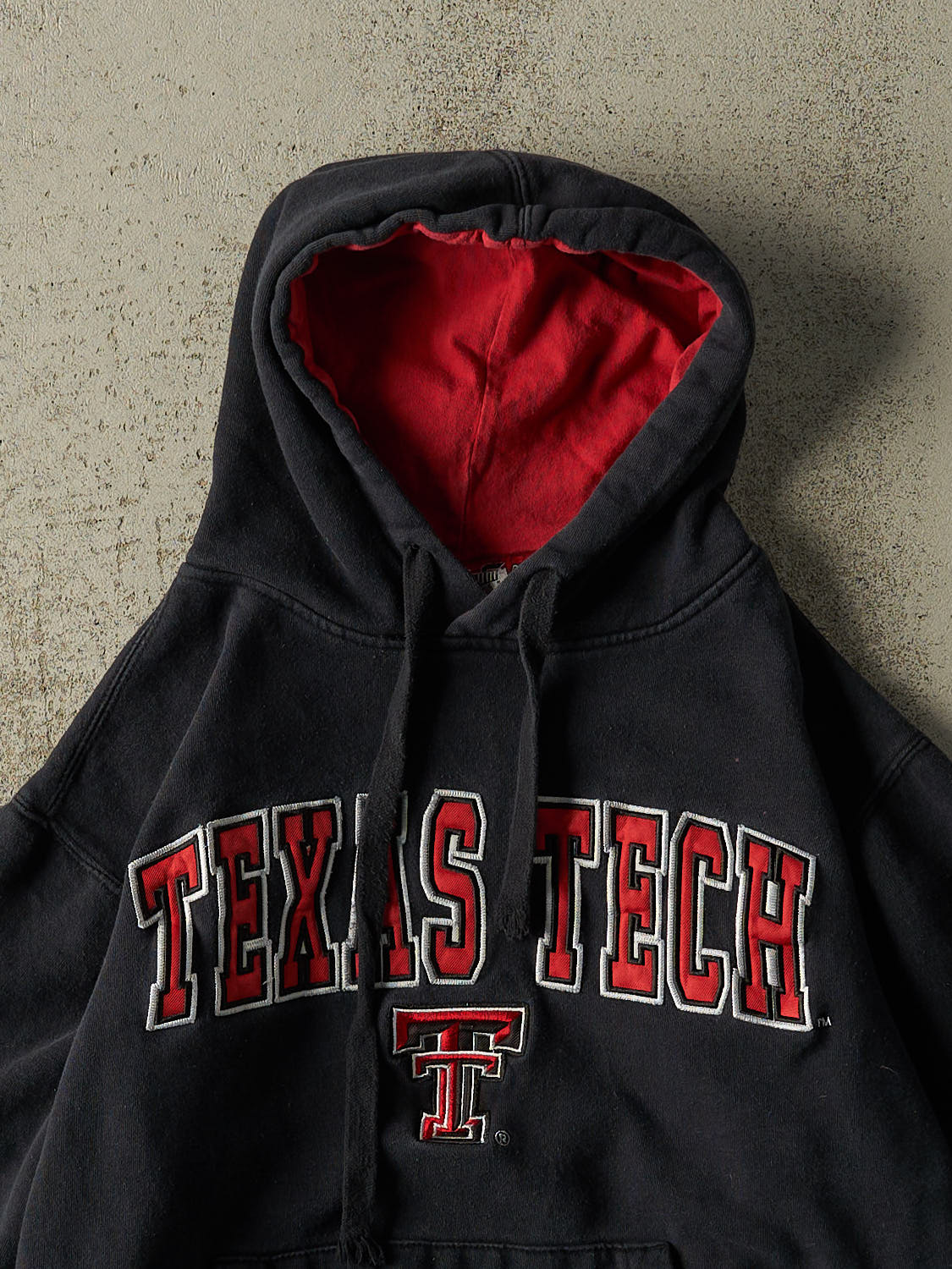 Vintage Y2K Black Texas Tech University Hoodie (XXS/XS)
