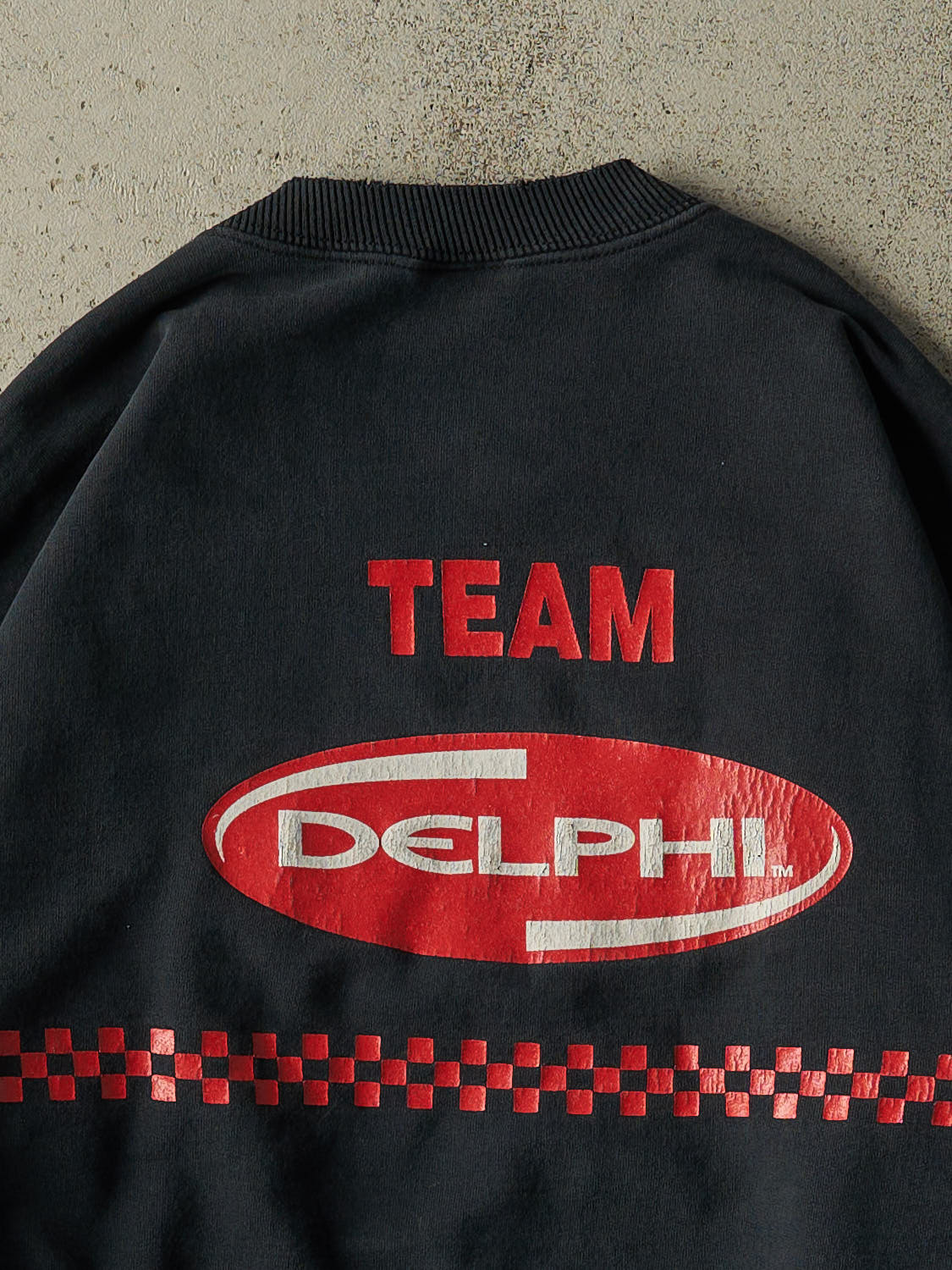 Vintage Y2K Faded Black Delphi Auto Parts Crewneck (L/XL)