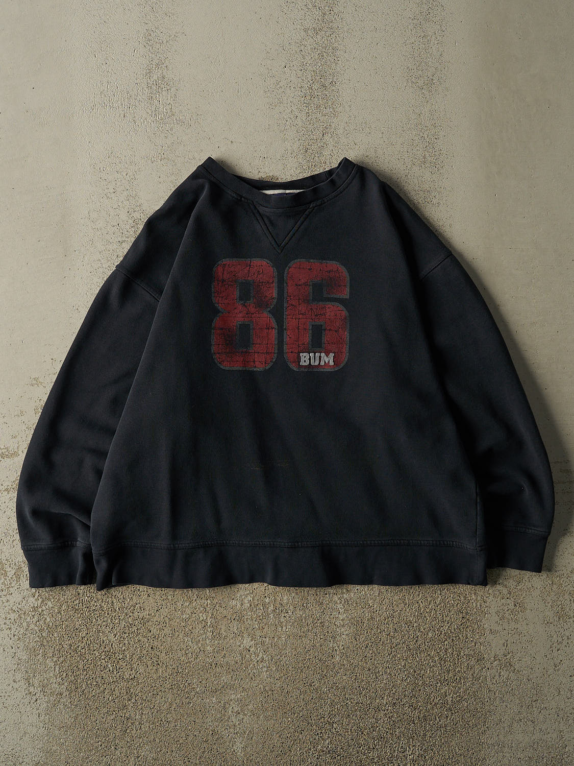 Vintage 90s Faded Black Bum Equipment Crewneck (L/XL)