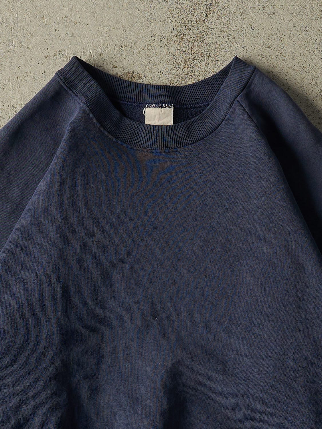 Vintage 80s Navy Blue Blank Crewneck (S/M)