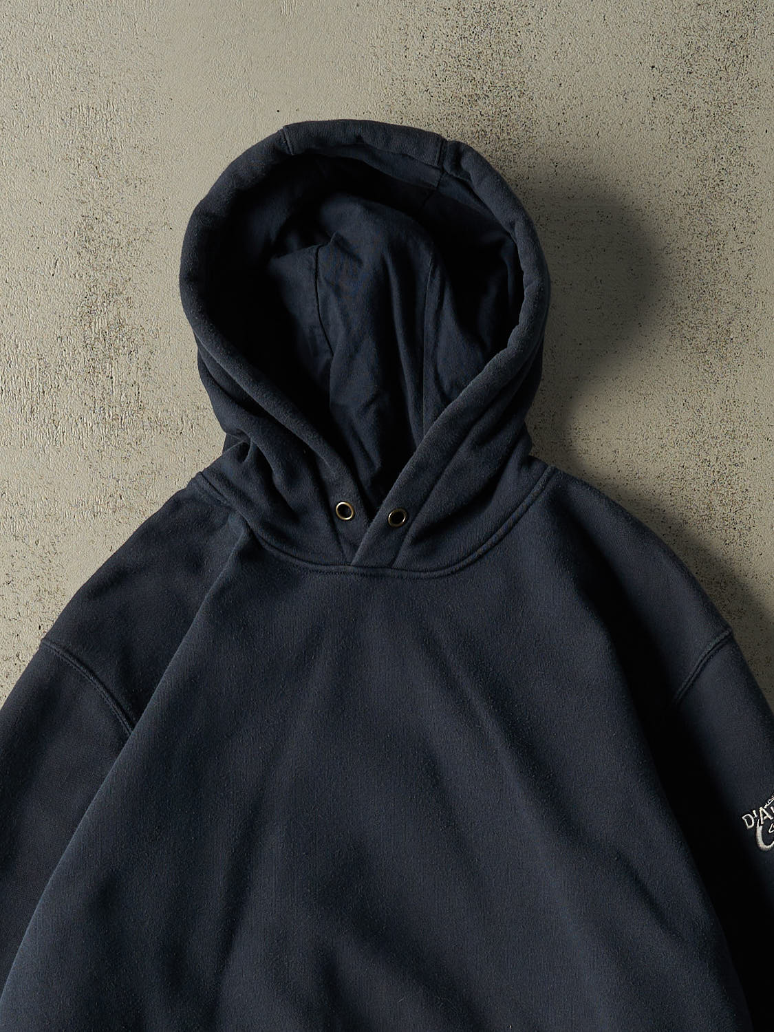 Vintage Y2K Navy Blue Carhartt Embroidered Hoodie (XL/XXL)
