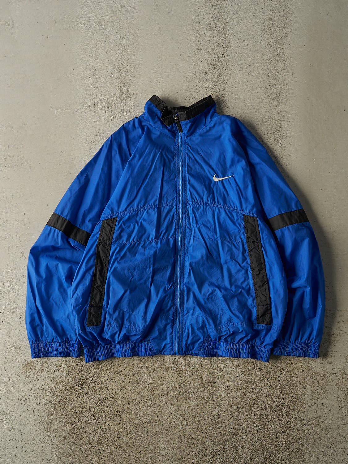 Vintage 90s Blue Nike Zip Up Windbreaker Jacket (L/XL)