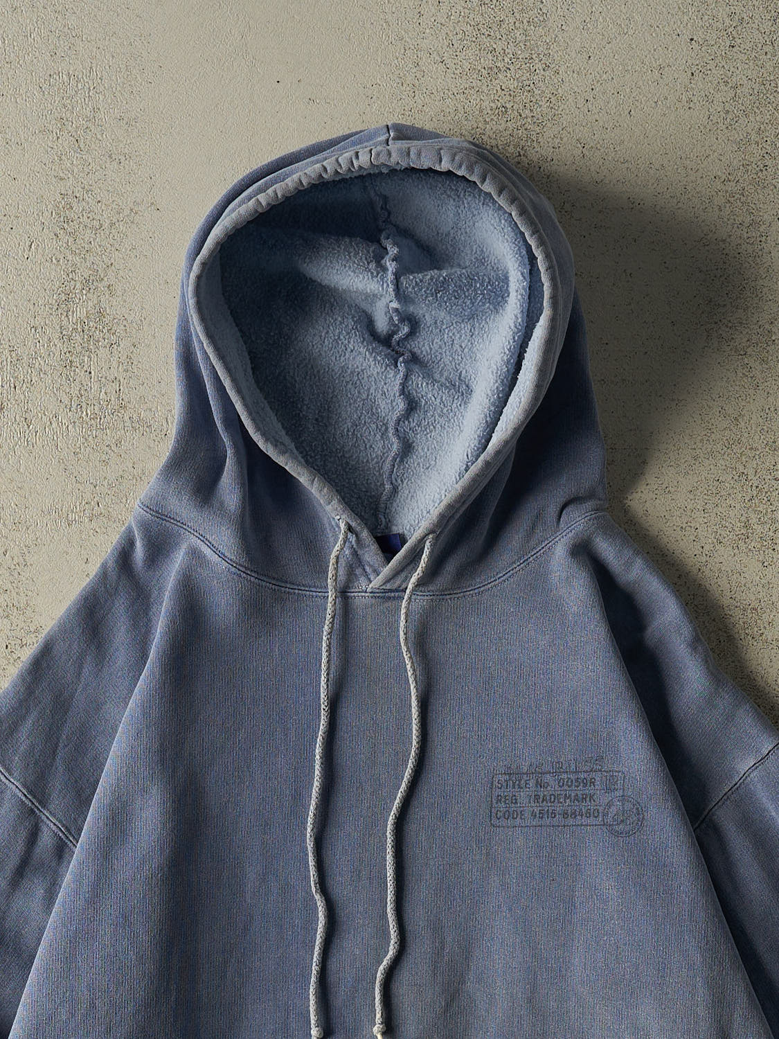 Vintage 90s Washed Blue Bum Equipment Hoodie (XL)