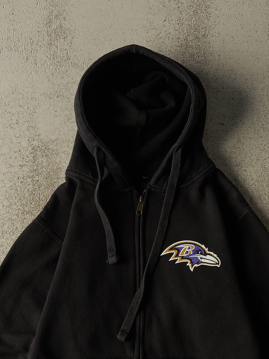 Vintage Y2K Black Baltimore Ravens Zip Up Hoodie (S)