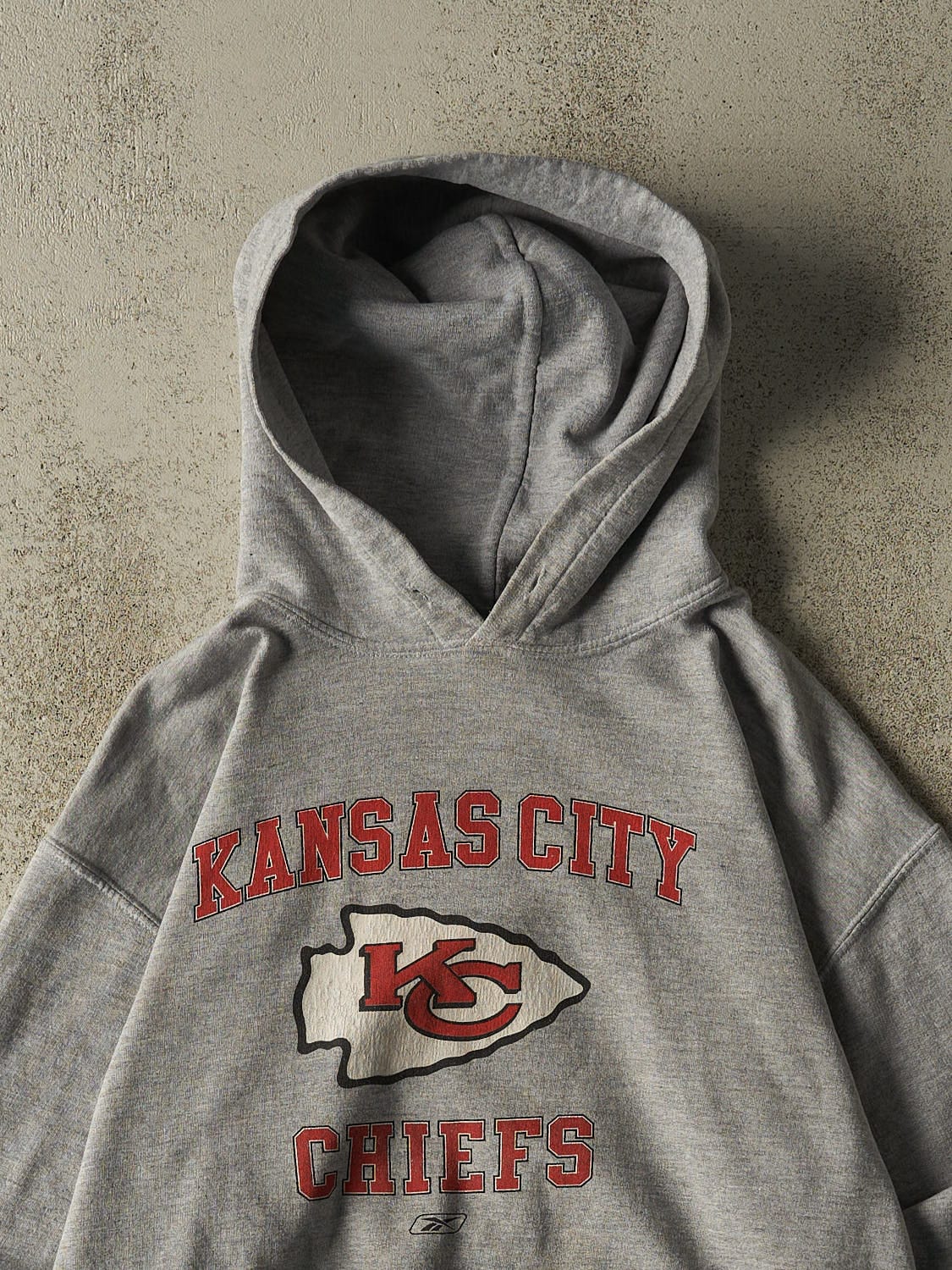 Vintage Y2K Grey Kansas City Chiefs Hoodie (S/M)