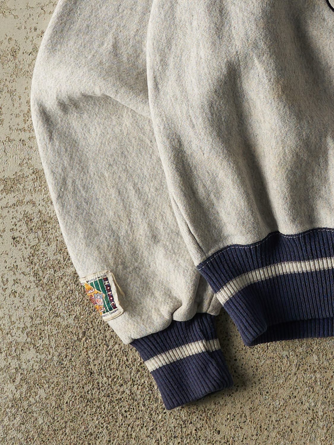Vintage 90s Grey Dallas Cowboys Embroidered Crewneck (L/XL)