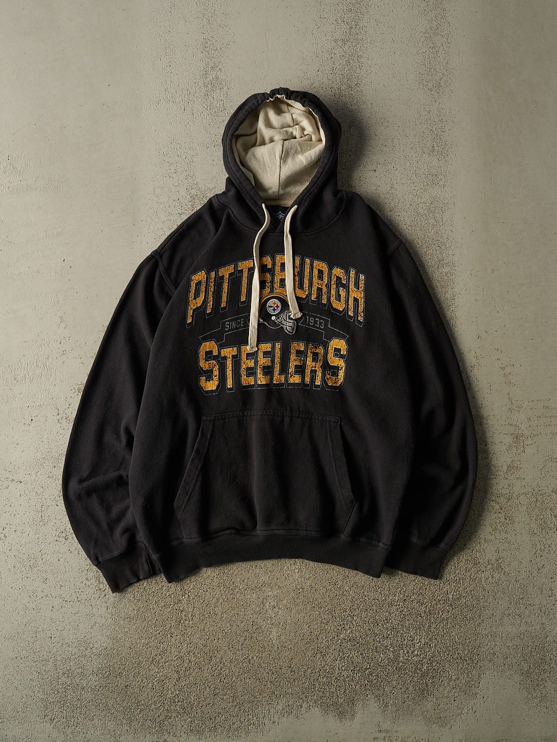 Vintage Y2K Black Pittsburgh Steelers Hoodie (L/XL)