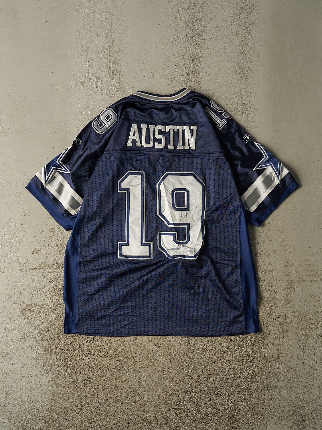 Vintage Y2K Navy Blue Dallas Cowboys #19 Austin Football Jersey (XL/XXL)