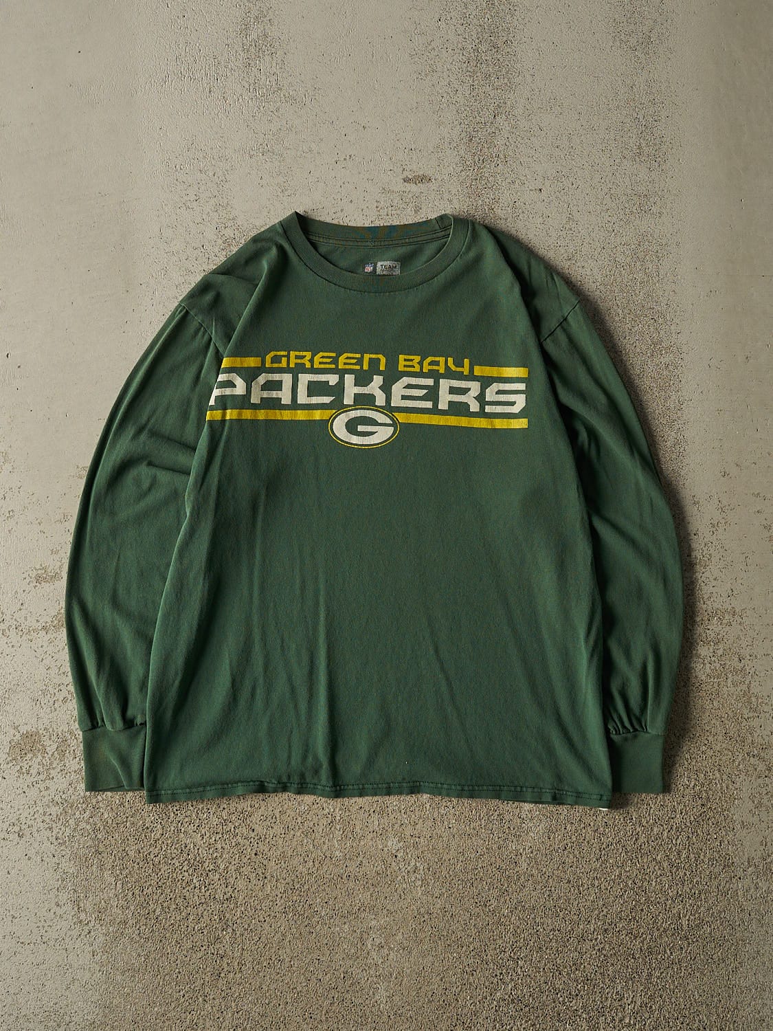 Vintage Y2K Green Green Bay Packers Long Sleeve (M)
