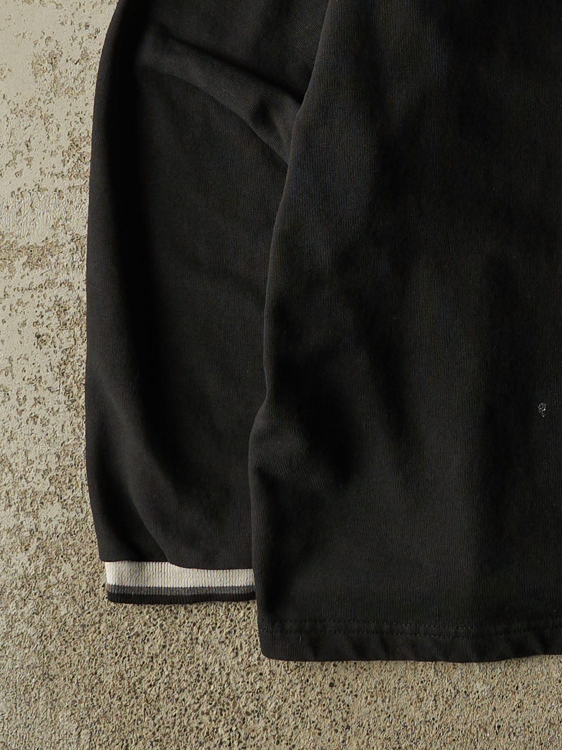 Vintage 90s Black Pittsburgh Steelers Quarter Button Lightweight Sweater (L/XL)