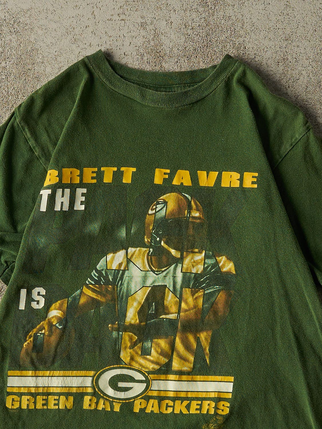 Vintage 97' Faded Green Green Bay Packers Brett Favre Tee (XXS/XS)