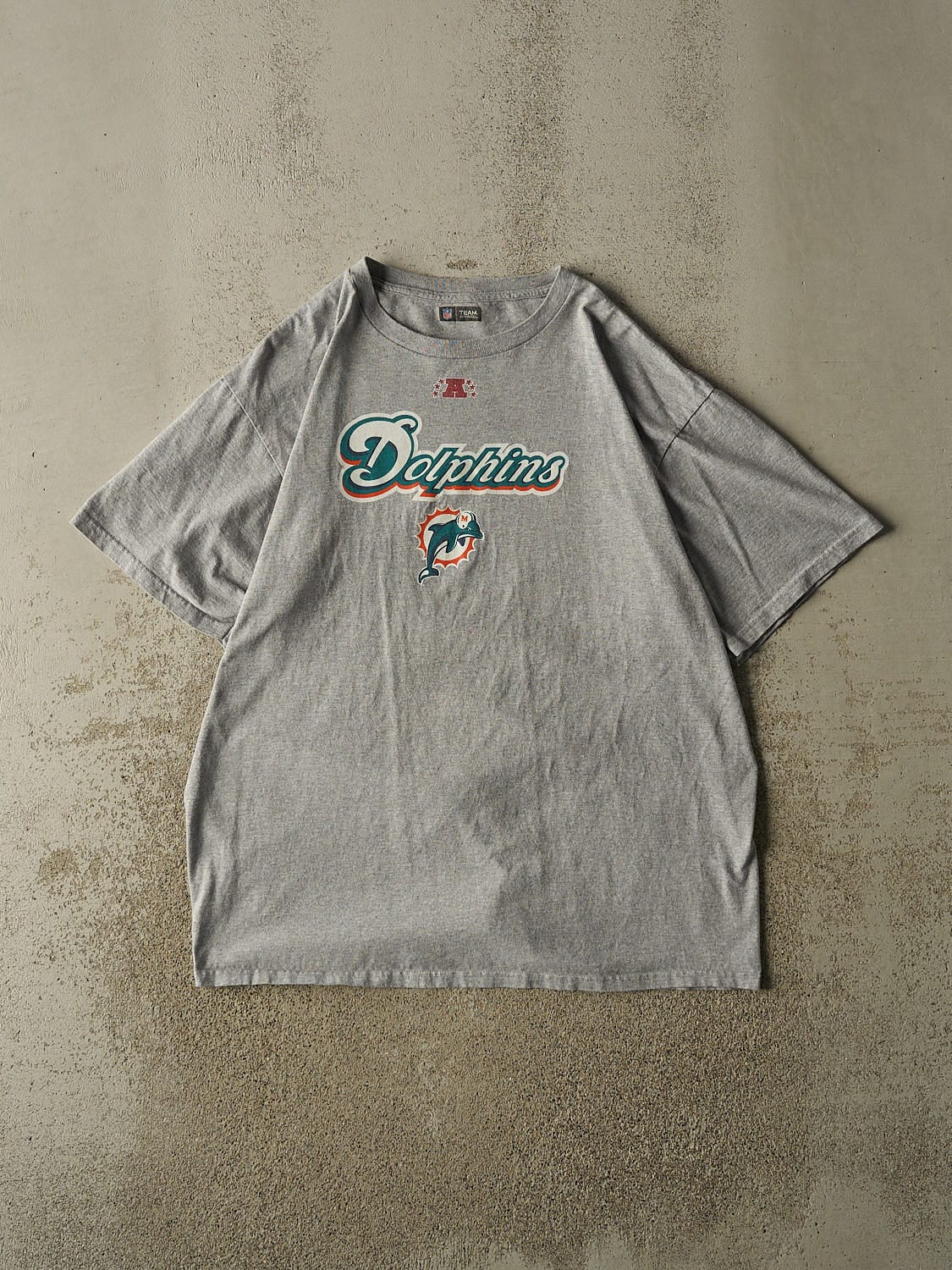 Vintage Y2K Grey Miami Dolphins Tee (XL)