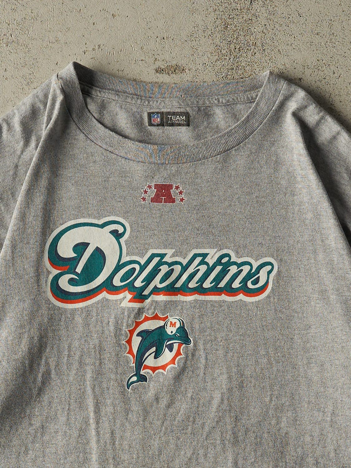 Vintage Y2K Grey Miami Dolphins Tee (XL)