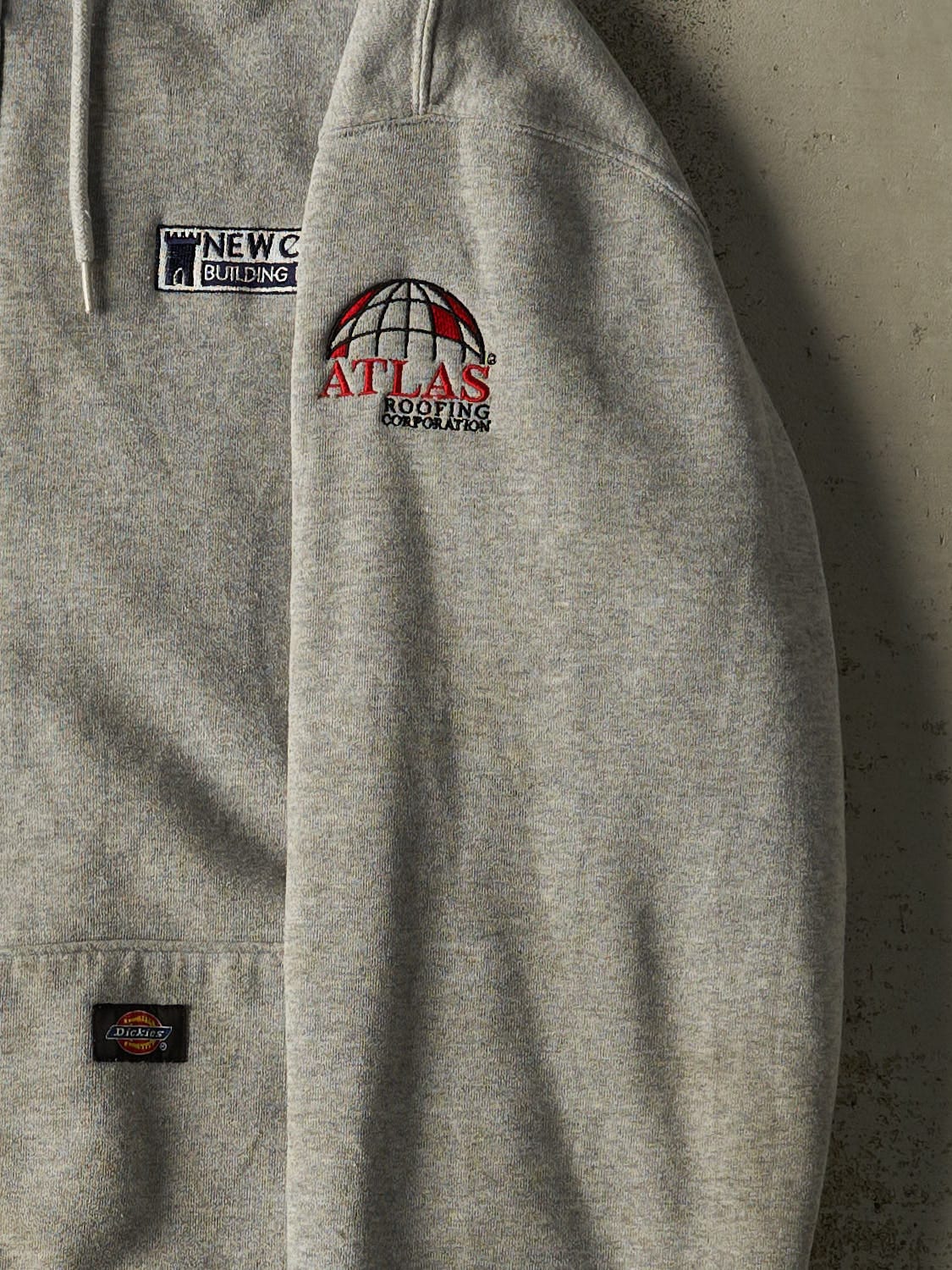 Vintage Y2K Grey Dickies Quilt Lined Heavyweight Zip Up Hoodie (XXL)