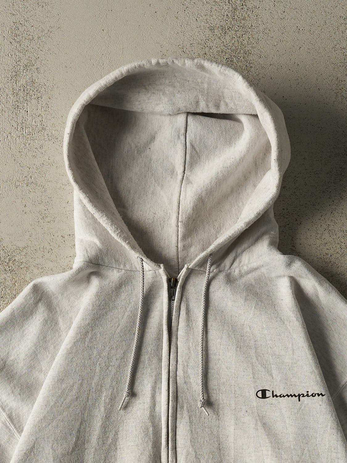Vintage 90s Heather Grey Champion Zip Up Hoodie (M/L)