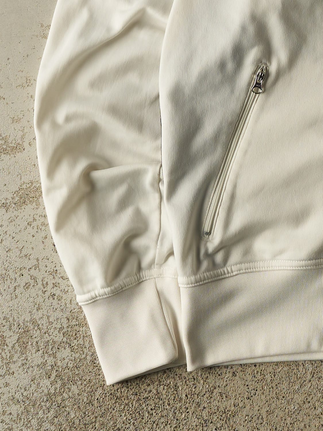 Vintage Y2K White Nike Embroidered Track Sweater (M/L)