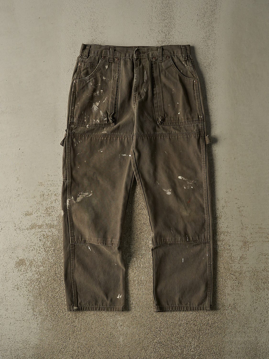 Vintage Y2K Green Dickies Double Knee Carpenter Pants (32x29.5)