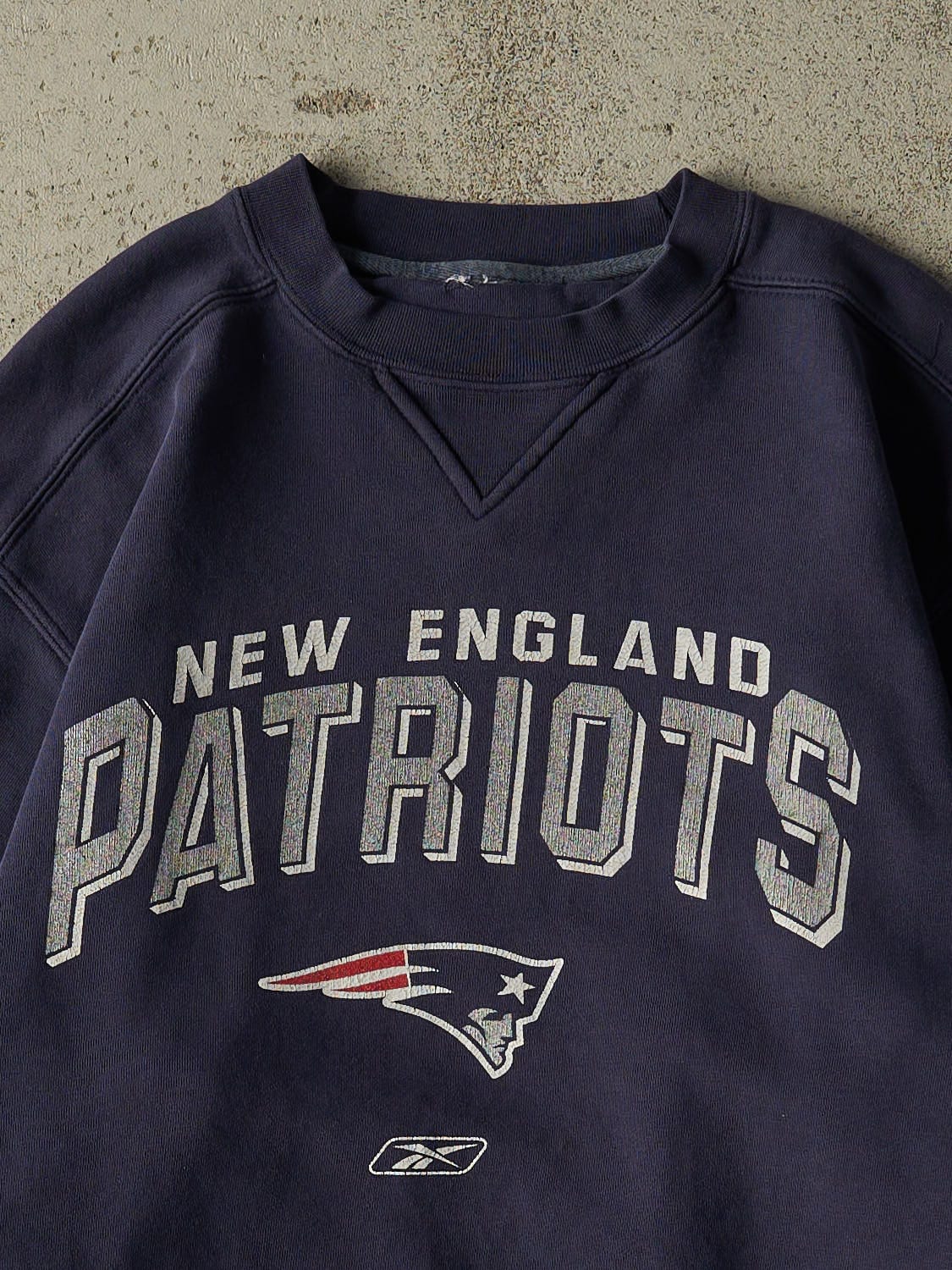 Vintage 90s Navy Blue New England Patriots Crewneck (M)