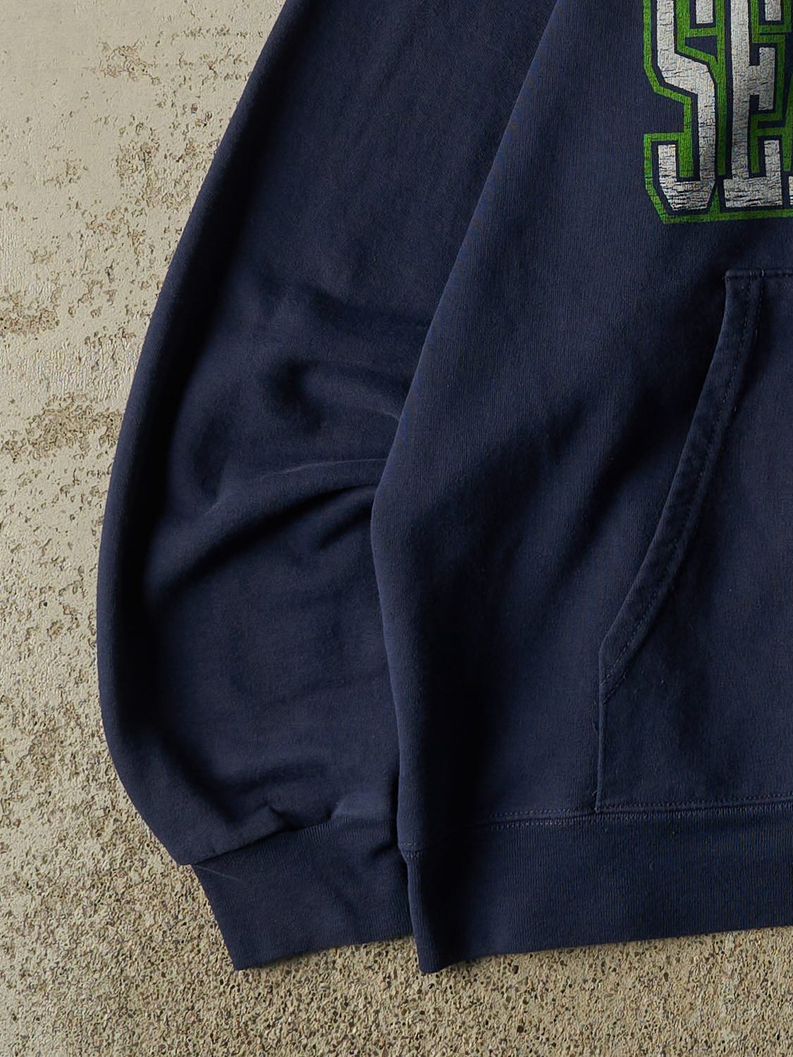 Vintage Y2K Navy Blue Seattle Seahawks Zip Up Hoodie (M/L)