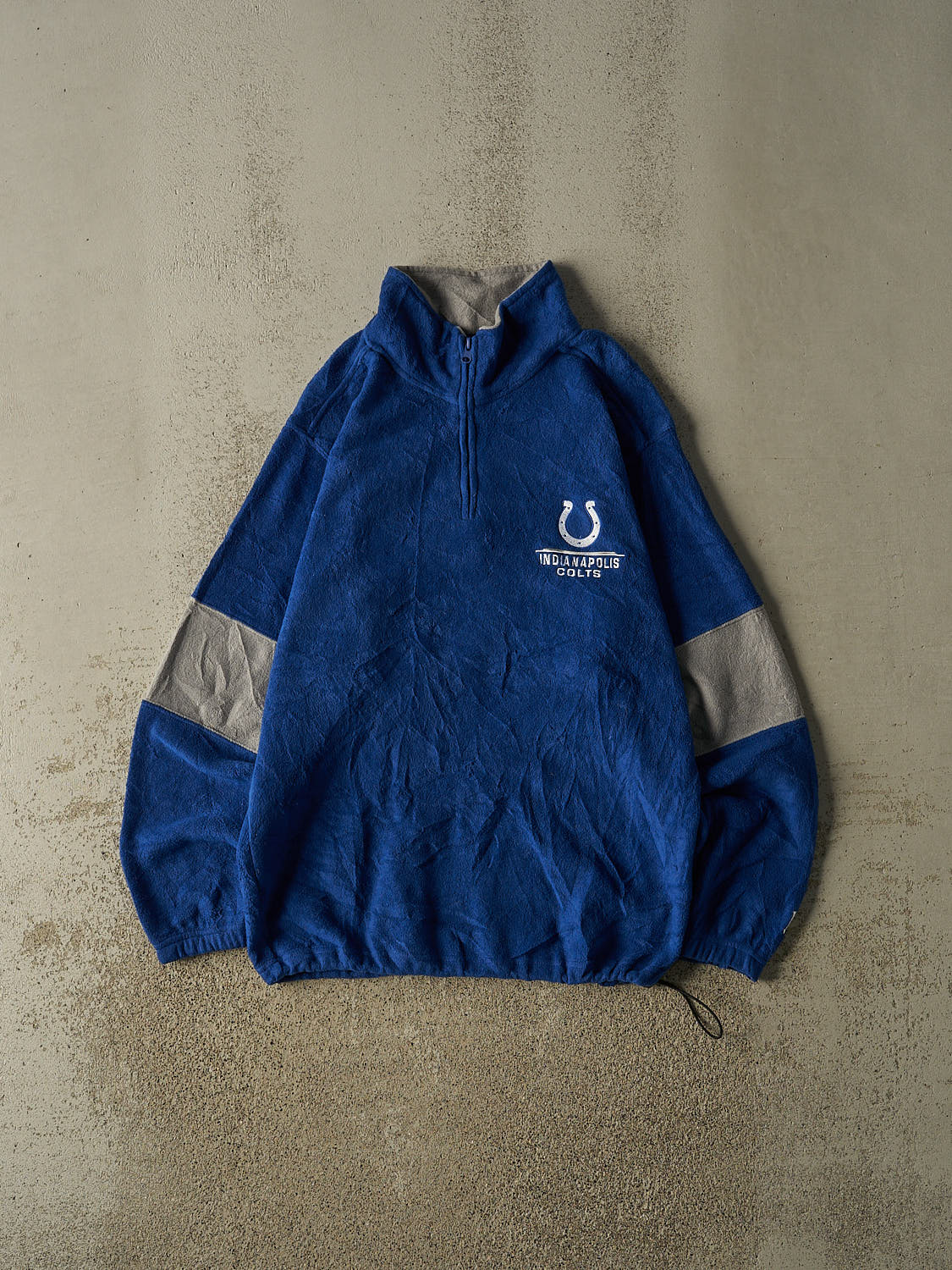 Vintage 90s Blue Indianapolis Colts Embroidered Quarter Zip Fleece (L/XL)