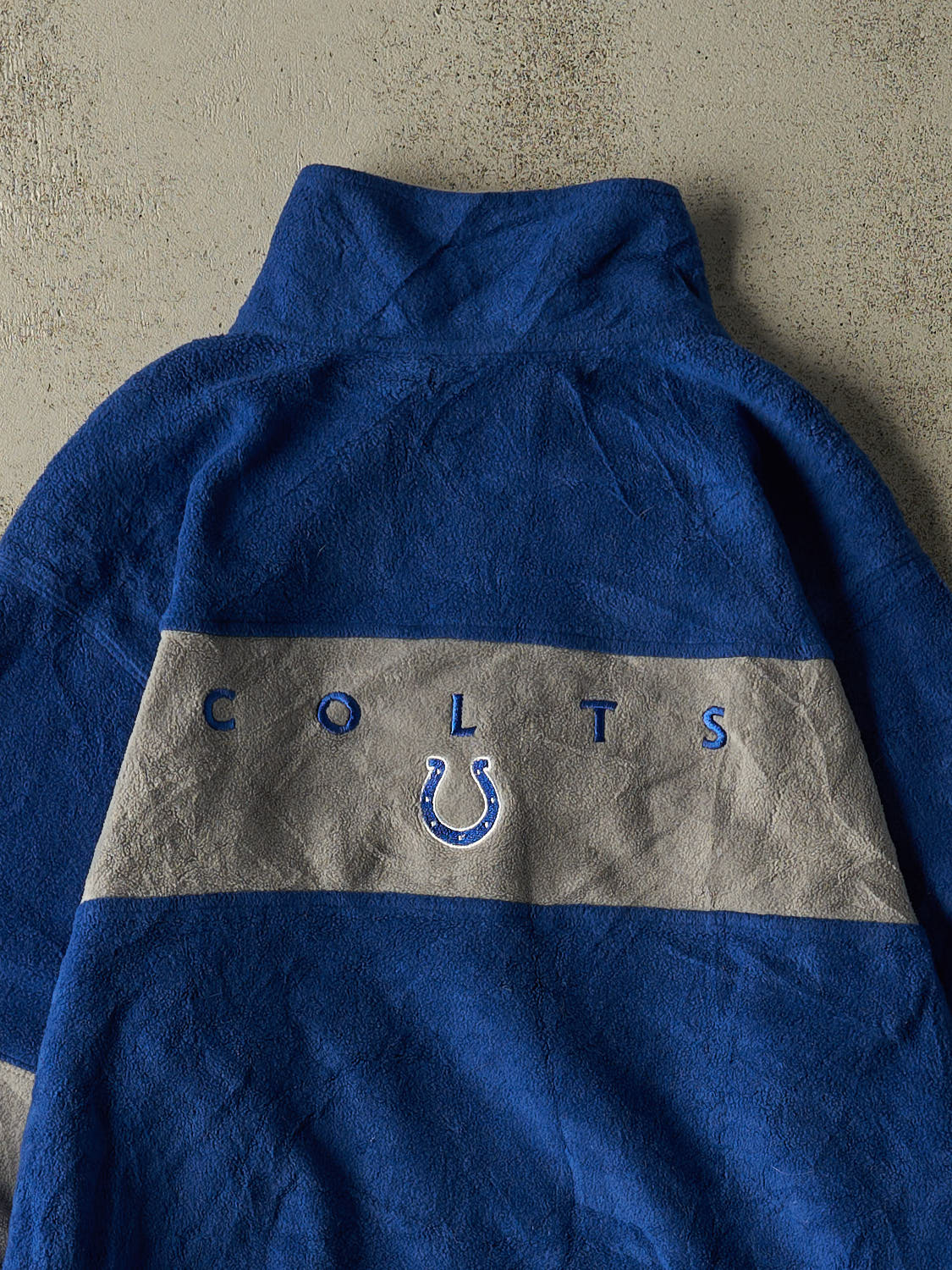 Vintage 90s Blue Indianapolis Colts Embroidered Quarter Zip Fleece (L/XL)