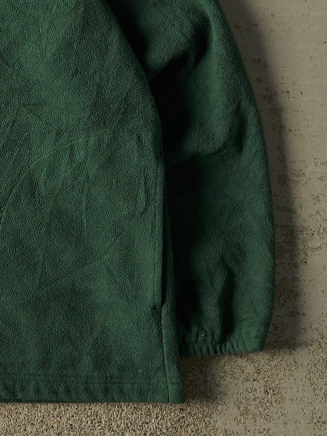 Vintage Y2K Green Green Bay Packers Embroidered Quarter Zip Fleece (M)
