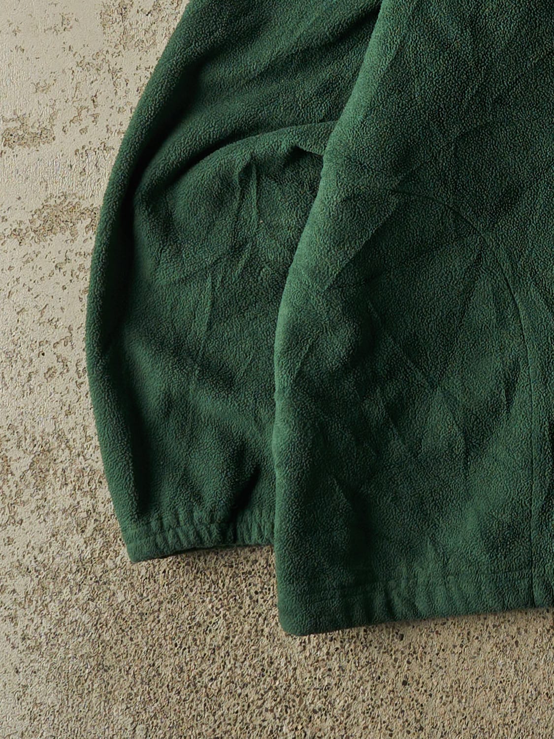 Vintage Y2K Green Green Bay Packers Embroidered Quarter Zip Fleece (M)