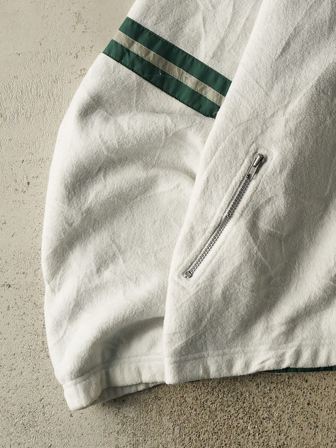 Vintage 90s White New York Jets Fleece Jacket (XL/XXL)