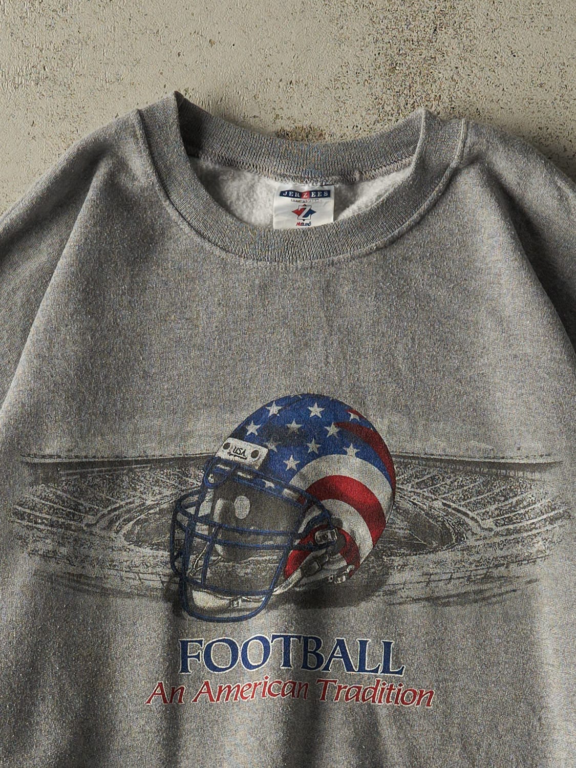 Vintage 90s Grey Football American Tradition Crewneck (XL)