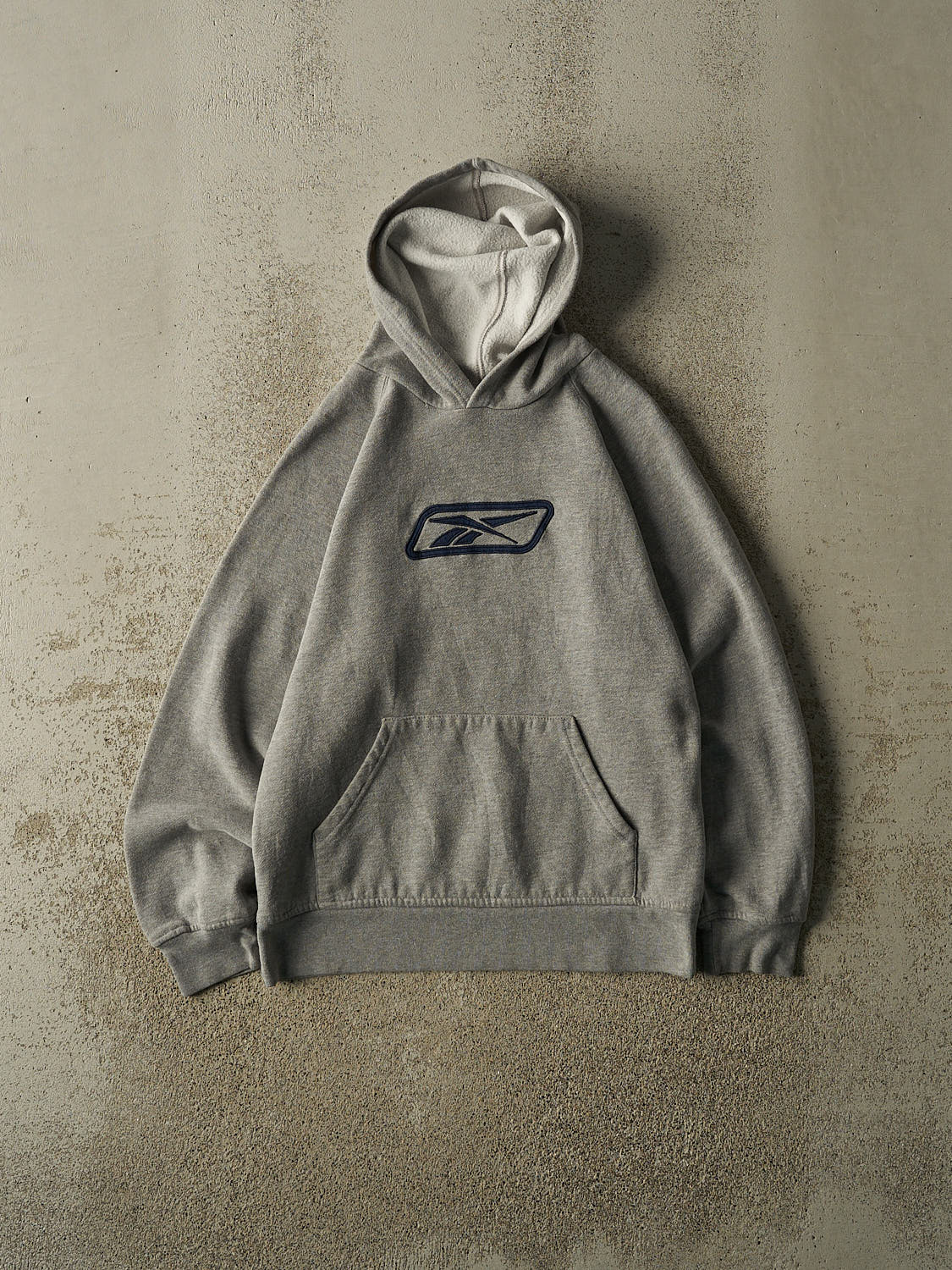 Vintage 90s Grey Reebok Logo Hoodie (XS)