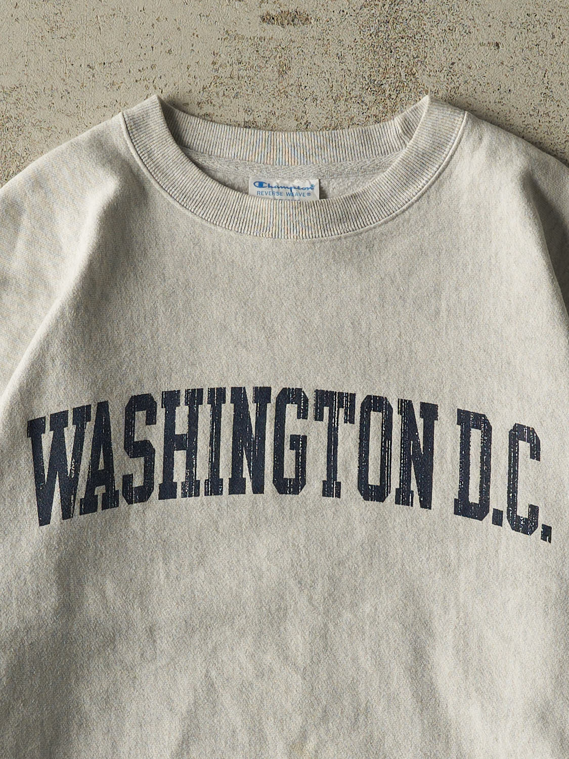 Vintage Y2K Grey Champion Reverse Weave Washington DC Crewneck (M/L)