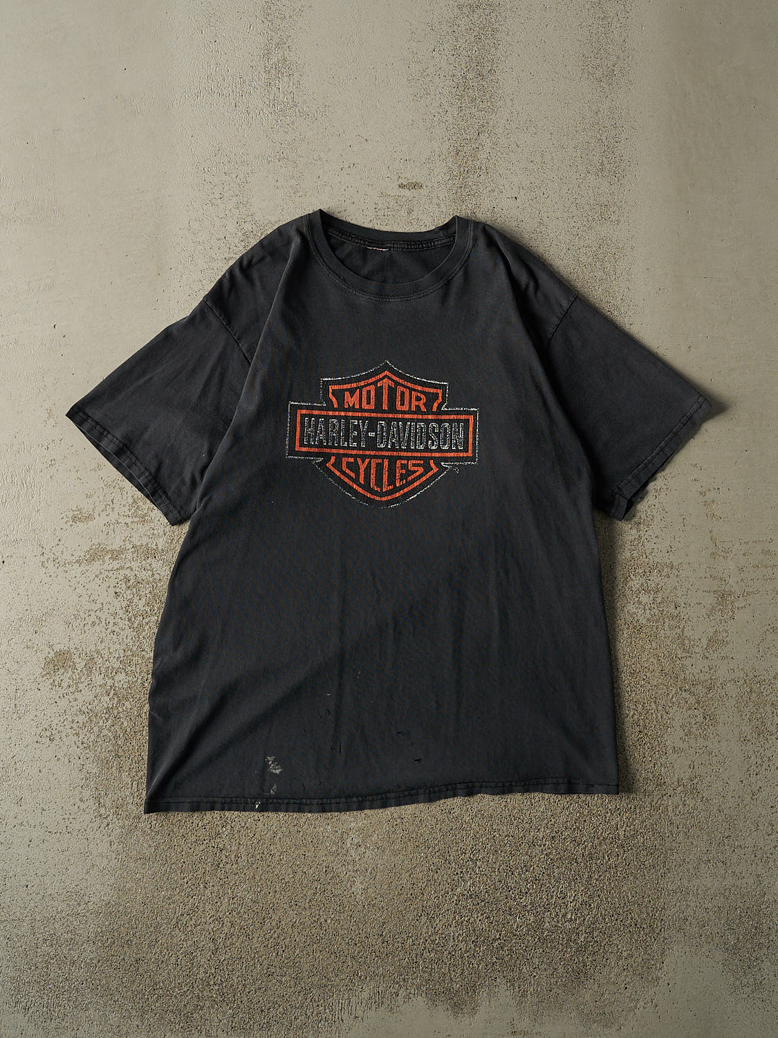 Vintage 90s Faded Black Harley Davidson Logo Tee (L/XL)