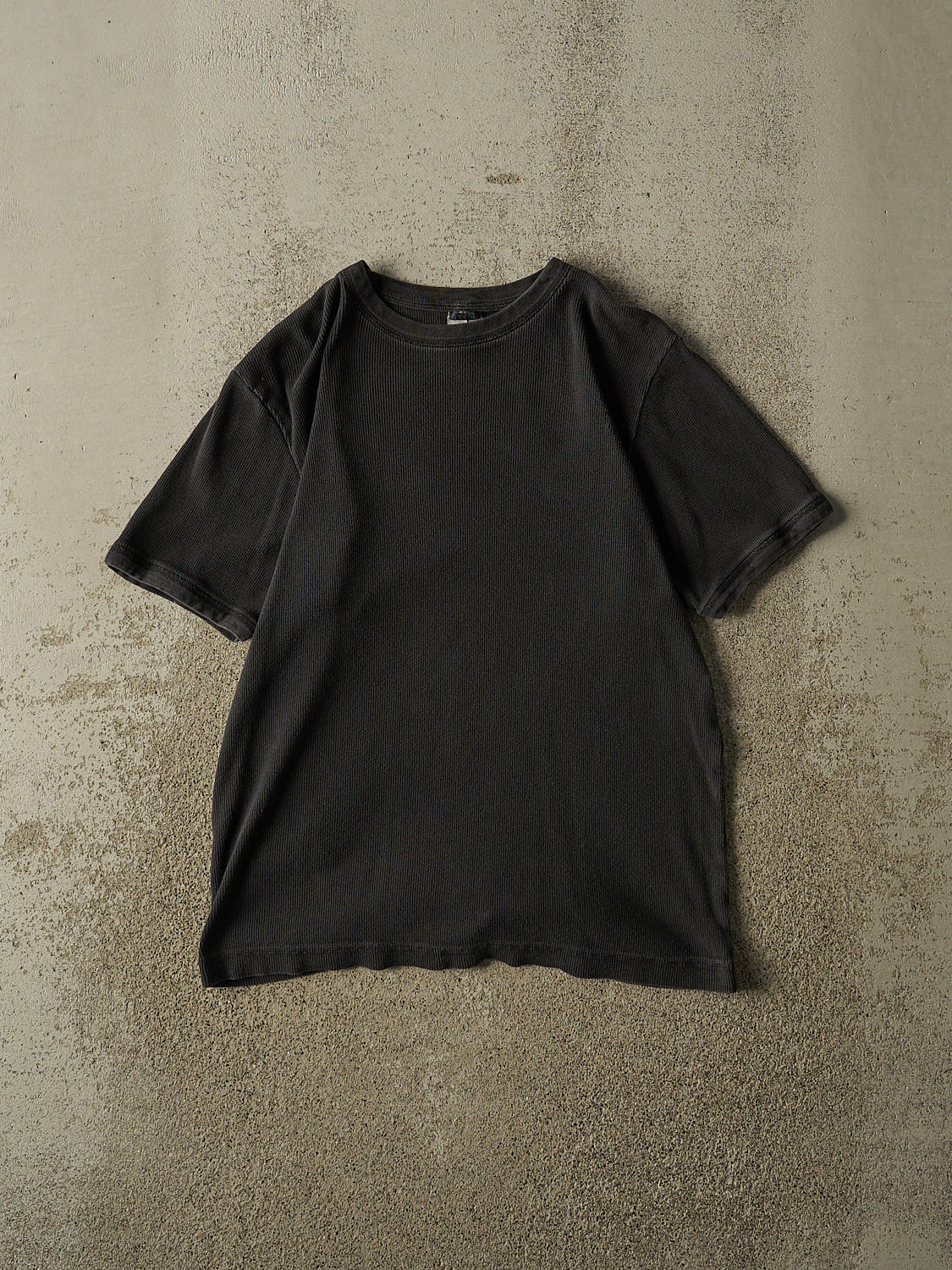Vintage 90s Faded Black Thermal Tee (S/M)