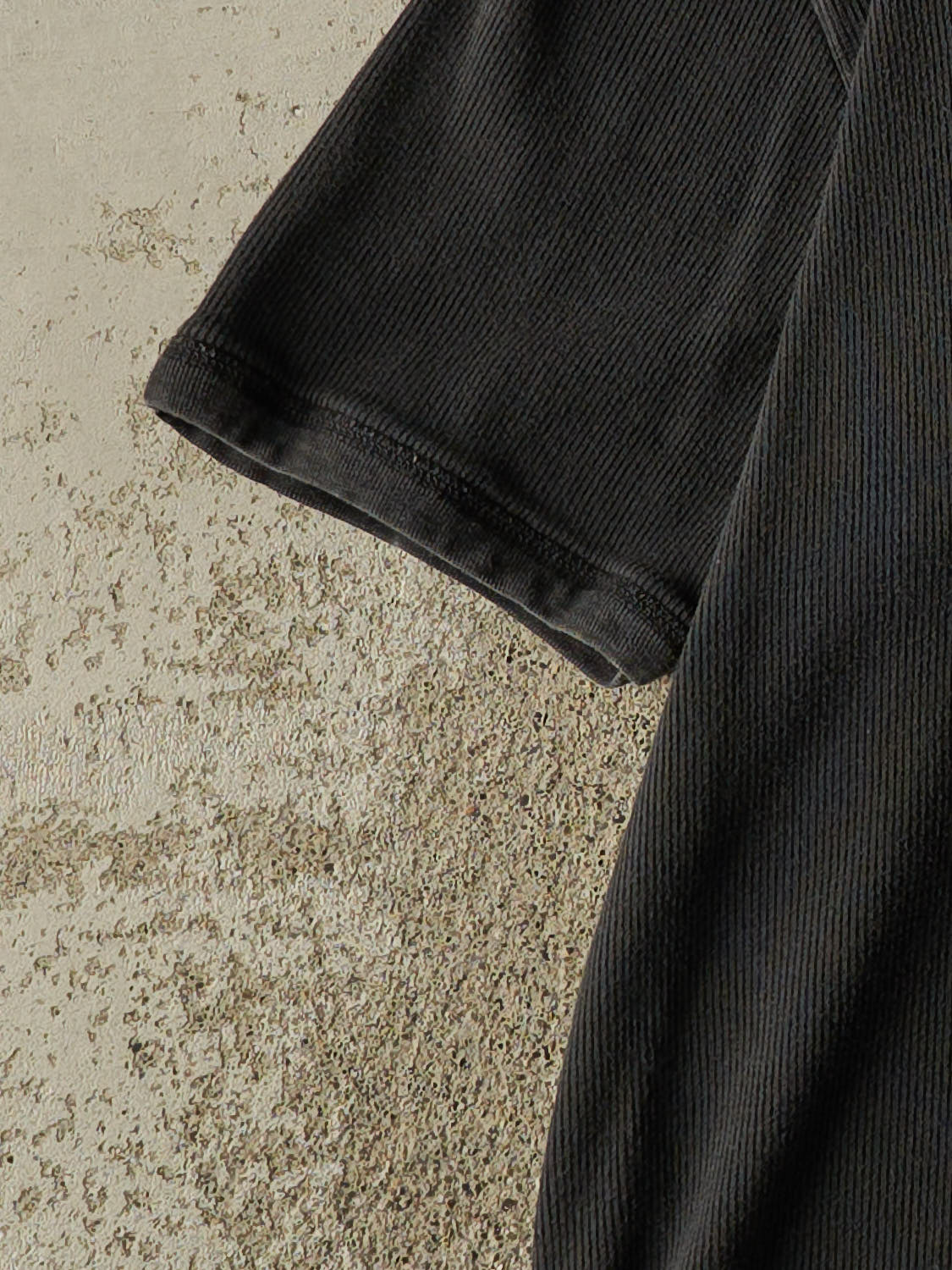 Vintage 90s Faded Black Thermal Tee (S/M)