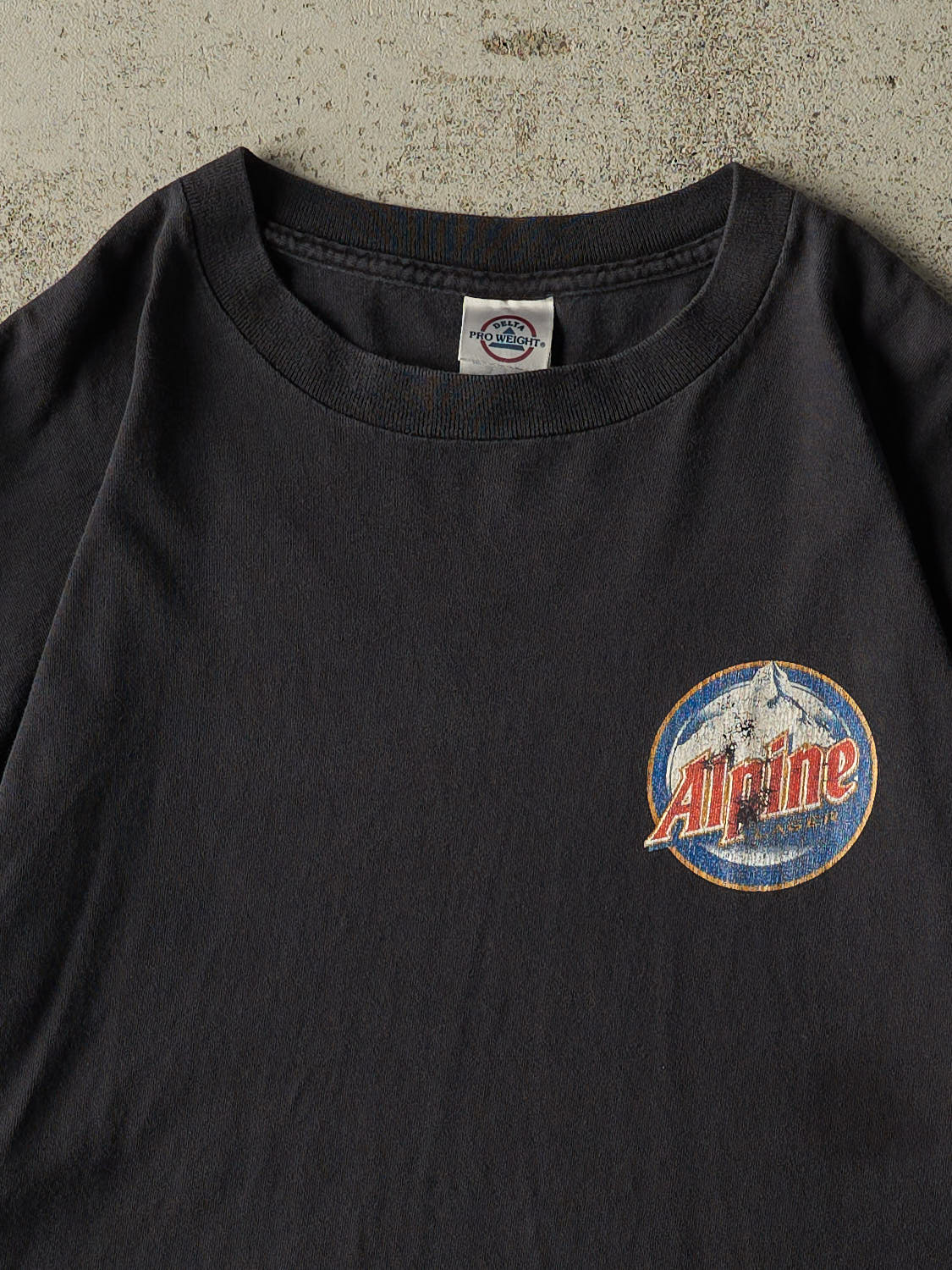 Vintage Y2K Faded Black Alpine Lager Tee (L)