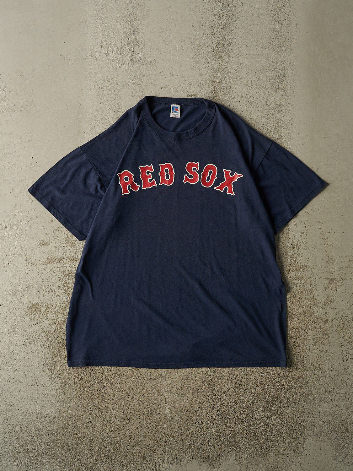 Vintage 90s Navy Blue Russell Athletic Boston Red Sox Tee (XL/XXL)