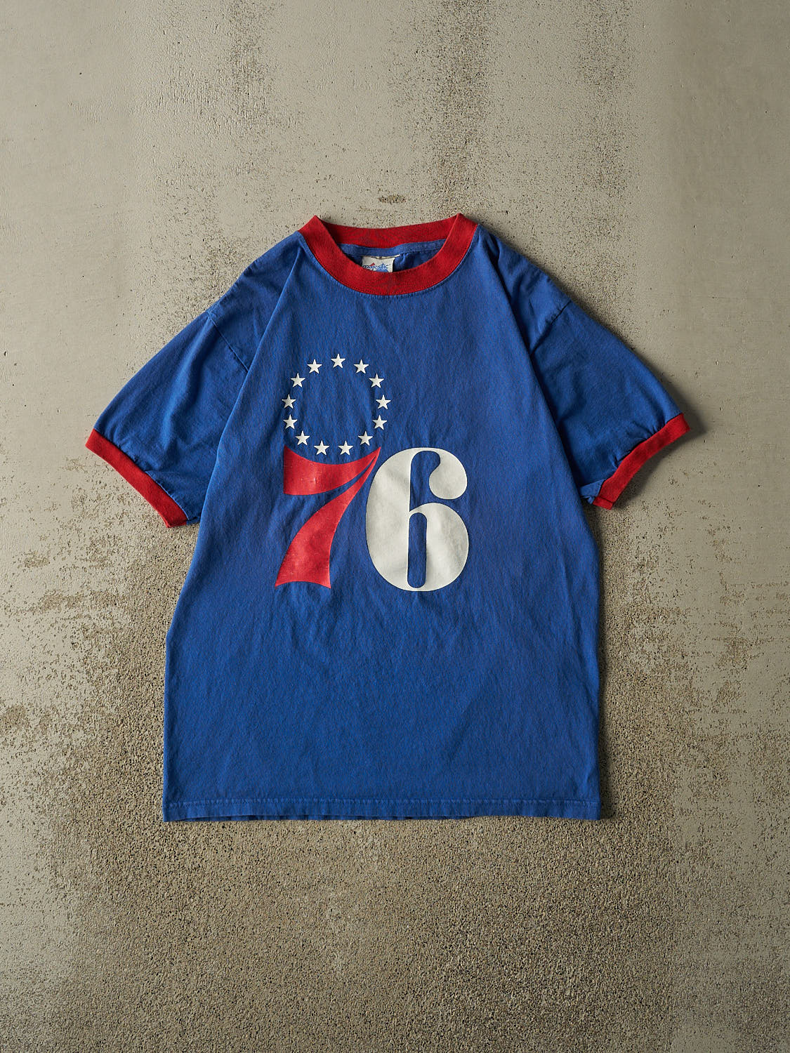 Vintage Y2K Blue Philadelphia 76ers Ringer Tee (M/L)