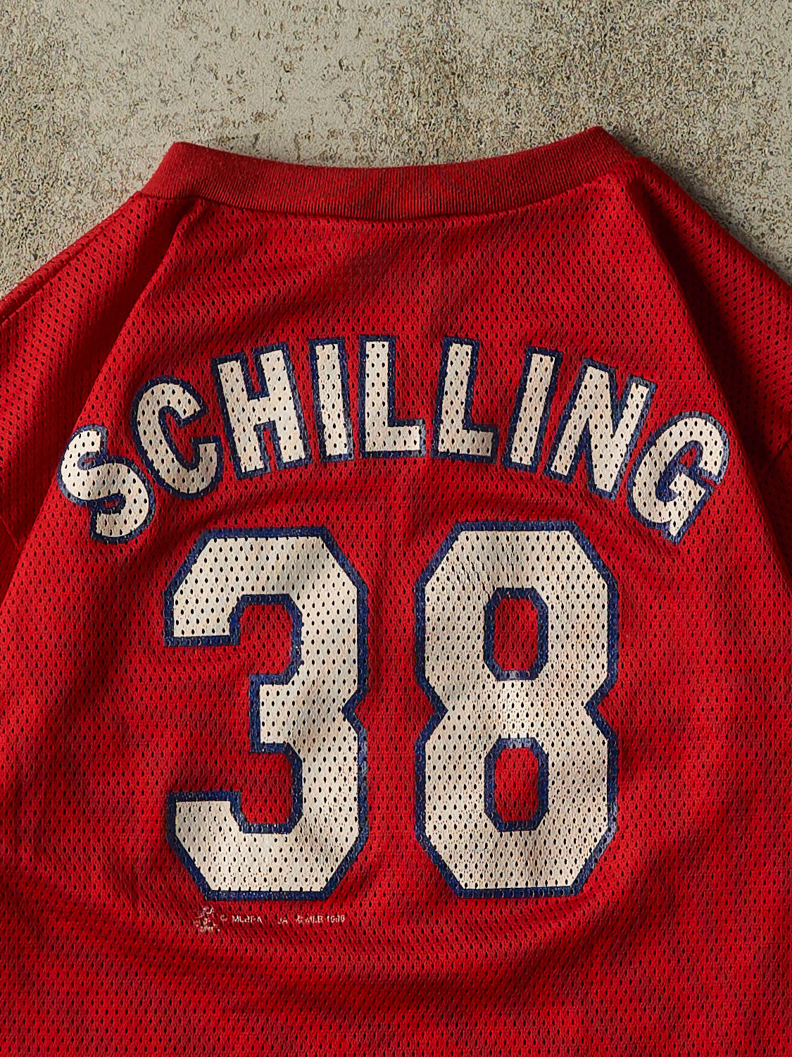 Vintage 98' Red Philadelphia Phillies #38 Kurt Schilling Jersey (XS)