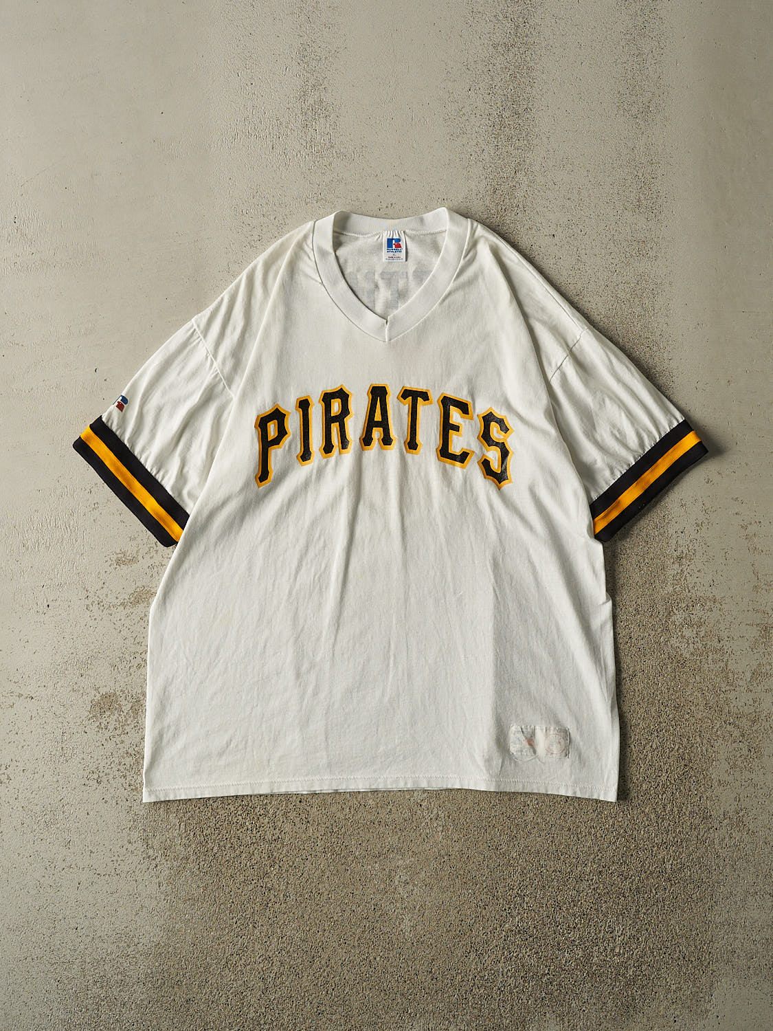 Vintage 90s White Russell Athletic Pittsburgh Pirates #5 Matthew Jersey Tee (XL)