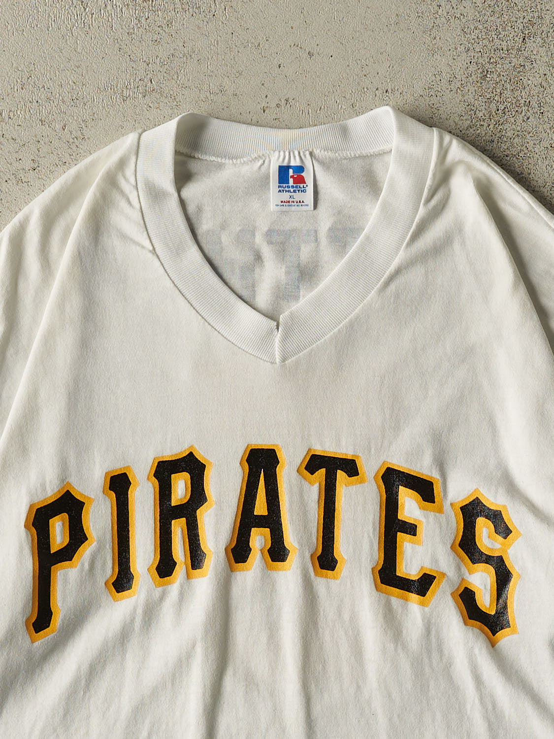 Vintage 90s White Russell Athletic Pittsburgh Pirates #5 Matthew Jersey Tee (XL)